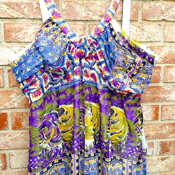 Nine & Co., colorful bohemian dress Size 16 - Picture 5 of 8